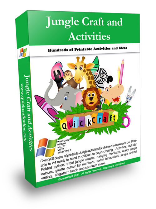 Product picture Kids Craft Jungle Printable Activities